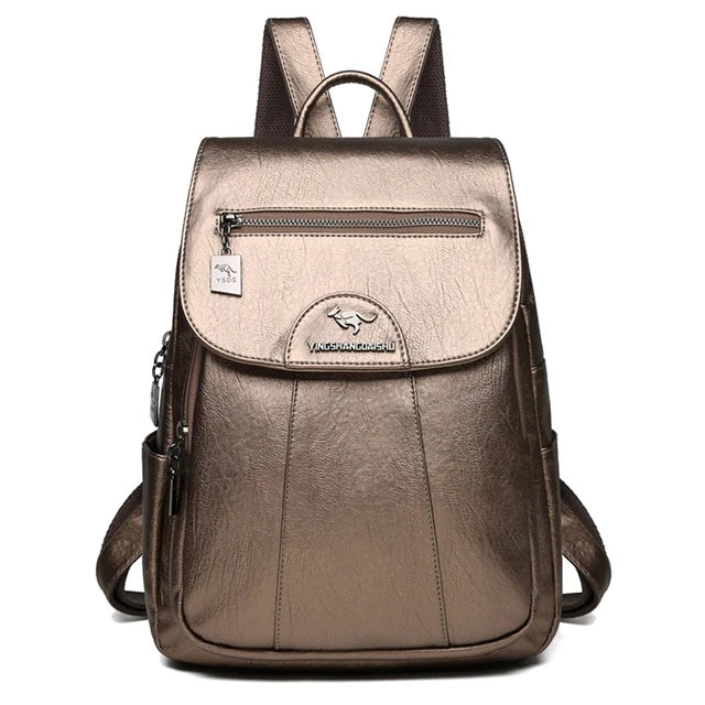 Vintage Leather Backpack - Perfect for Travel or School! 🎒 #Fashion #WomenStyle