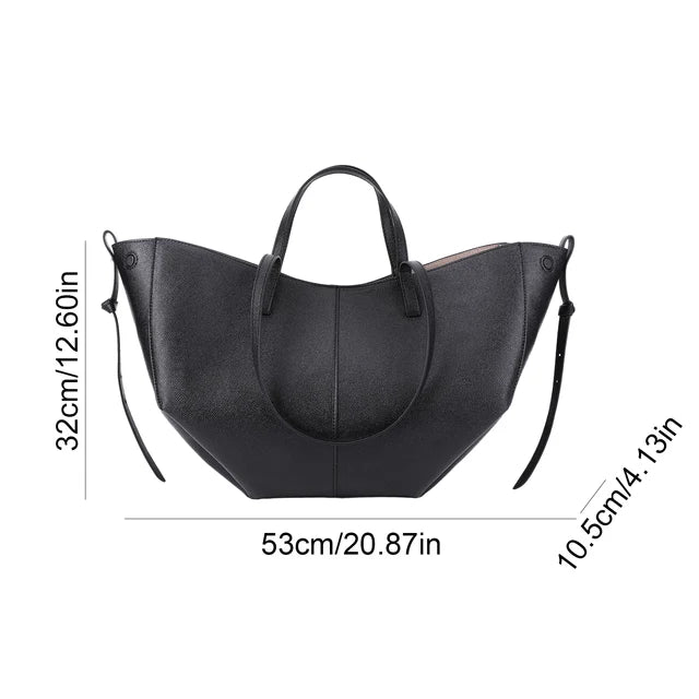 "Chic Luxury PU Leather Tote: Stylish Handbag with Large Capacity & Top Handle"