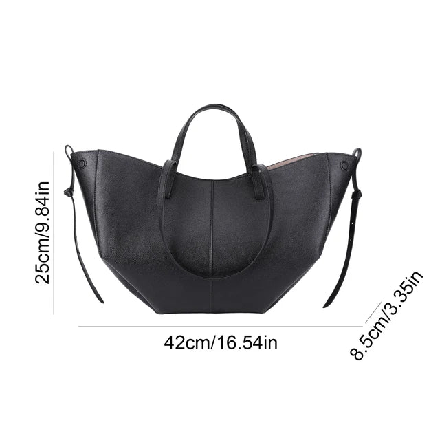 "Chic Luxury PU Leather Tote: Stylish Handbag with Large Capacity & Top Handle"