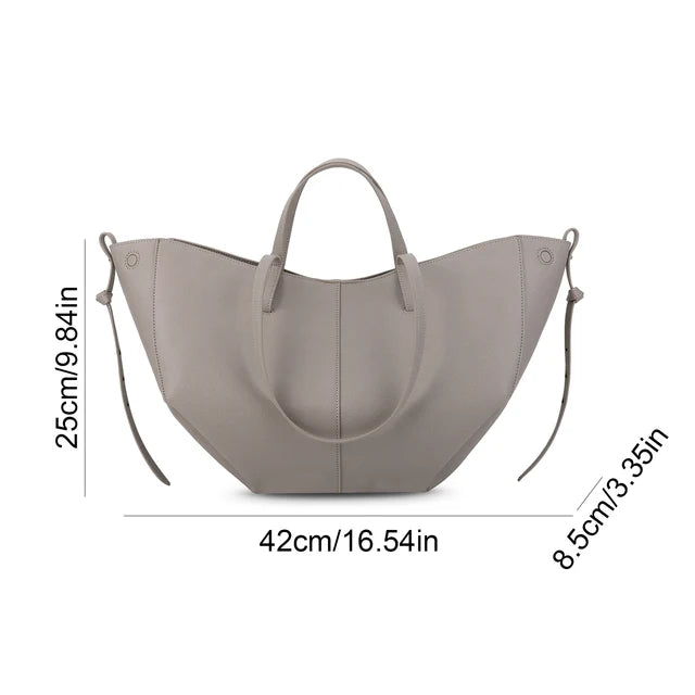 "Chic Luxury PU Leather Tote: Stylish Handbag with Large Capacity & Top Handle"