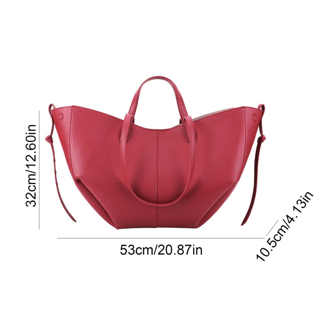 "Chic Luxury PU Leather Tote: Stylish Handbag with Large Capacity & Top Handle"