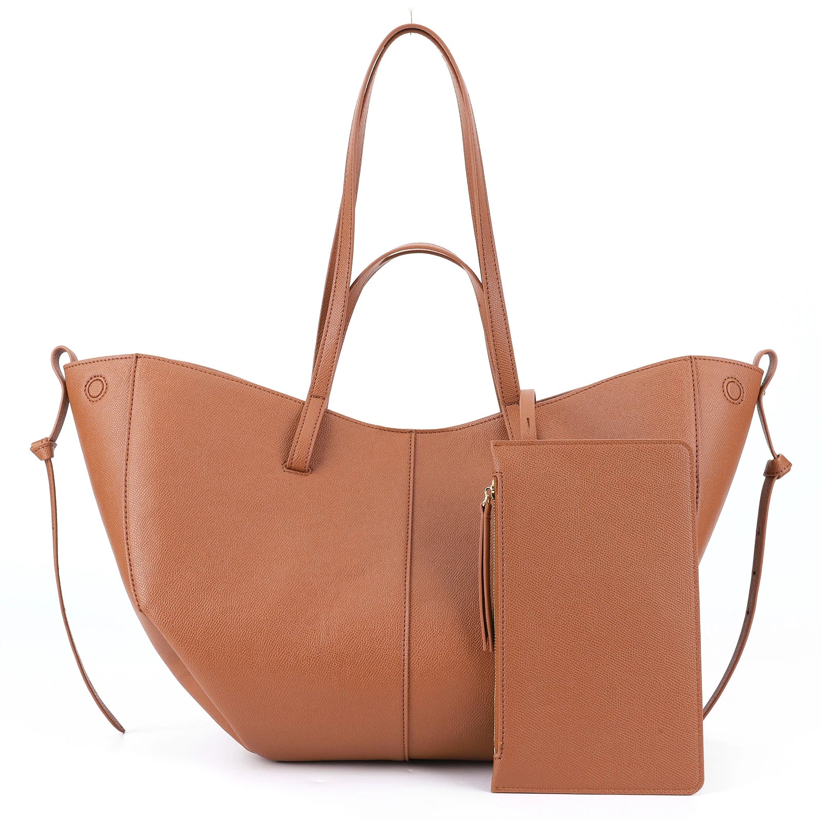 "Chic Luxury PU Leather Tote: Stylish Handbag with Large Capacity & Top Handle"